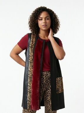 Jane & John mixed fabric vest